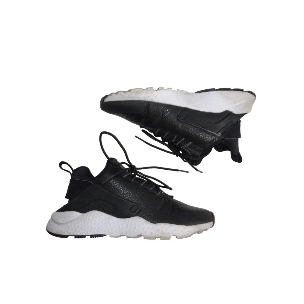 Nike Air Huarache Run Ultra Mens Black White Leather Running Shoes 819685-001